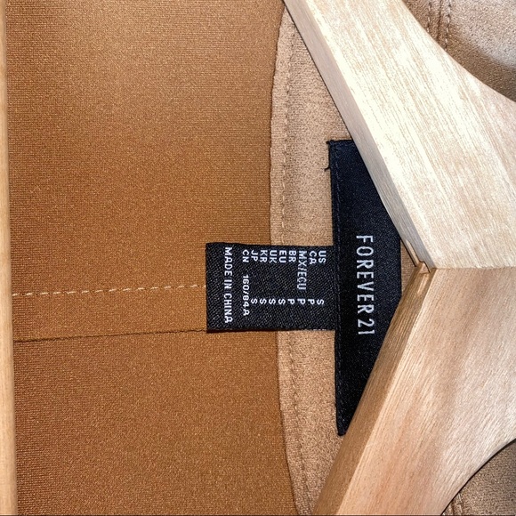 Forever 21 Camel Faux Suede Duster/Trench Jacket - Picture 6 of 6